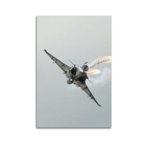 JLTC Militär-Poster Französisch Dassault Rafale Multi-Rollen-Kämpfer-Poster, dekorative Malerei, Leinwand-Wandposter und Kunstdruck, modernes Familienschlafzimmer-Dekor-Poster, 40 x 60 cm von JLTC