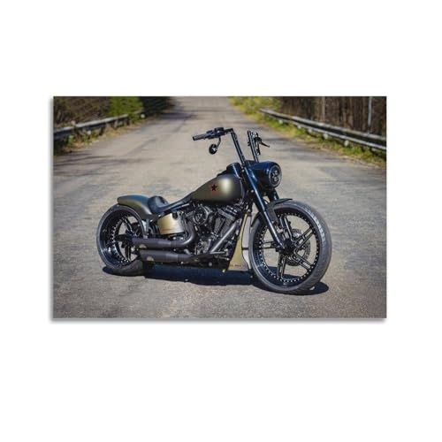 JLTC Motorrad-Poster Harley Davidson Fat Boy Vintage Cafe Racer Poster Dekorative Malerei Leinwand Wandposter und Kunstdruck Moderne Familie Schlafzimmer Dekor Poster 60 x 90 cm JLTC Motorrad-Poster Harley Davidson Fat Boy Vintage Cafe Racer Poster Dekorative Malerei Leinwand Wandposter und Kunstdruck Moderne Familie Schlafzimmer Dekor Poster 60 x 90 cm von JLTC