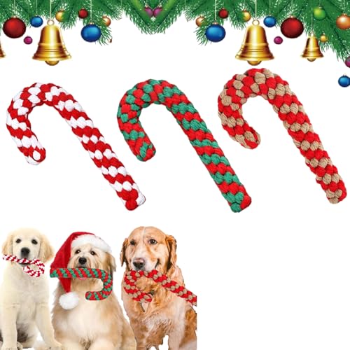 3 Stück Weihnachten Advent Hundespielzeug - Quietschendes Haustier Spielzeug Mit Seil - Dog Toys Geeignet Als Geschenke für Hunde 3 Stück Weihnachten Advent Hundespielzeug - Quietschendes Haustier Spielzeug Mit Seil - Dog Toys Geeignet Als Geschenke für Hunde von JLTXKST
