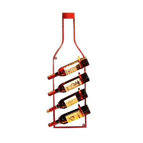 JLVAWIN Lagerregal Weinregal Wandhalter Metall | LOFT Wandregal Lagerregal Wandmontage | Weinflaschenhalter | Würfel-Weinschrank im Vintage-Industriestil (rot) Regale von JLVAWIN