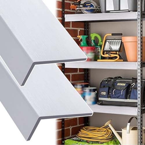 2 Stück Drahtregalabdeckungen – Sonderfarbe, Drahtregalabdeckungen for abnehmbare Schrankregale aus weißem Kunstholz for Vorratskammern im Schrank, Badezimmer, Küche, Regaldekoration(51x23cm/20"x9") von JLXJYS