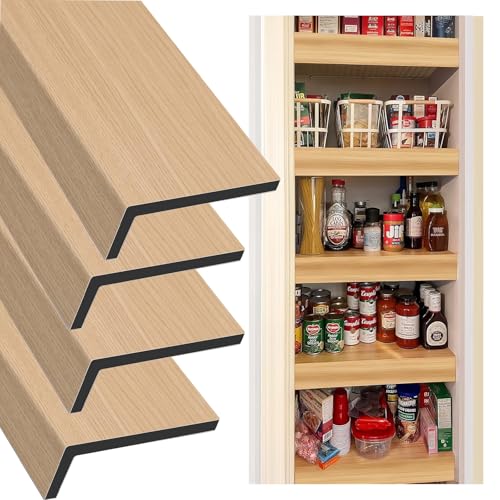 4er-Pack Drahtregalabdeckungen in Sondergröße for Speisekammer-Holzmaserung, Regalabdeckungen for Drahtregale, rustikale Schrankregalabdeckungen(24x16 inch/61x41cm) von JLXJYS