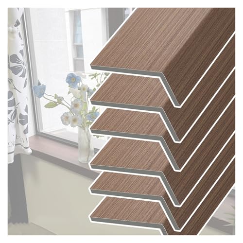 6er-Pack Drahtregalabdeckungen aus PVC-Verbundplatten for Speisekammer – Holzoptik-Imitation, Schrank, Badezimmer, wasserdicht, kratzfest(Lxw-46x12in (117x30cm)) von JLXJYS