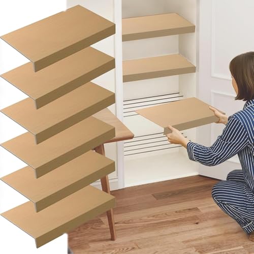 6er-Set Drahtregalabdeckungen for Speisekammer, abnehmbare Regalabdeckungen aus Kunstholz for Schrank, Badezimmer, Küchenregaldekoration(Lxw-26x16in (66x41cm)) von JLXJYS