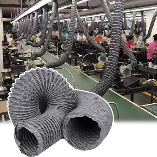 Absaugschlauch Trockner-Entlüftungsschlauch mit Klemme, 2,0–10,9 m flexibles Abluftkanal-Ventilator-Kit, Entlüftungskanal aus Nylongewebe for Küche und Bad(L 16.4ft,Dia 300MM/11.8IN) von JLXJYS