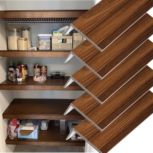 Benutzerdefinierte Drahtregalabdeckungen aus Kunstholz - 5 Sets, abnehmbare Regalabdeckung aus Holz for Schrank, for 1,6 Zoll hohe Drahtregale(Lxw-66x12in (168x30cm)) von JLXJYS