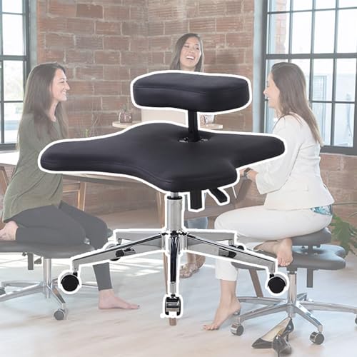 JLXJYS Kniestuhl Knieender Bürostuhl aus Kunstleder, höhenverstellbar, Ergonomischer Kniestuhl Rollende ADHD-Schreibtischstühle für Erwachsene, Meditation Sitz Hocker von JLXJYS