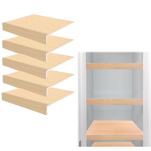 PVC-Drahtregalabdeckungen aus Kunstholz, 5er-Pack Regalabdeckungen for Drahtregale, for Laden, Speisekammer, Küche, abnehmbaren Schrank, Büro(46x16x2in/117x41x5cm) von JLXJYS