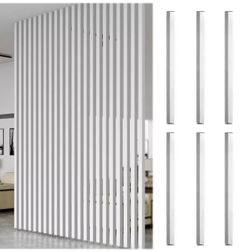 Room Divider/Paravent Holz Sichtschutz Paravents Trennwand Column， Indoor Eingangsbereich Raumteiler Screens mit höhenverstellbarer Schraube, Stehende Wand Freistehende Stützsäule (Color : White, S von JLXJYS