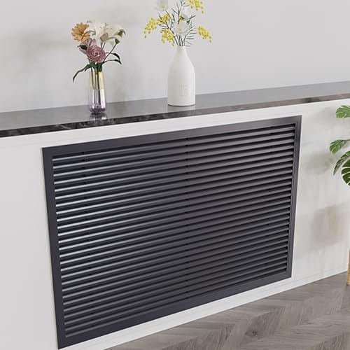 lüftungsgitter Rückluftgitter – Kein Bohren erforderlich, HAVC-Abdeckung for Kaltluftrückführung for Seitenwand- und Deckenlüftung in Küche Bad(Dark Gray,16x16in/40x40cm) von JLXJYS