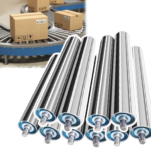 tragrollen förderband 10 Stück Lager-Ersatz-Förderrollen – 25 32 38 50 60 mm Durchmesser, langlebige Schwerkraftrolle aus Edelstahl für alle Arten von Transportprojekten, als Vorschubrollen für Metall von JLXJYS
