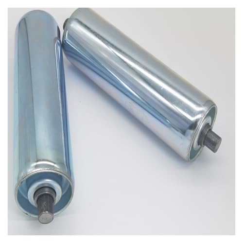 tragrollen förderband 2er-Set Ersatzrollen aus Edelstahl, 100 200 300 400 500 600 700 800 900 1000 mm lange Förderband-Schwerkraftrolle, für Rollenständer, Holzbearbeitung, sanfte Bewegung(Dia 25MM/1' von JLXJYS