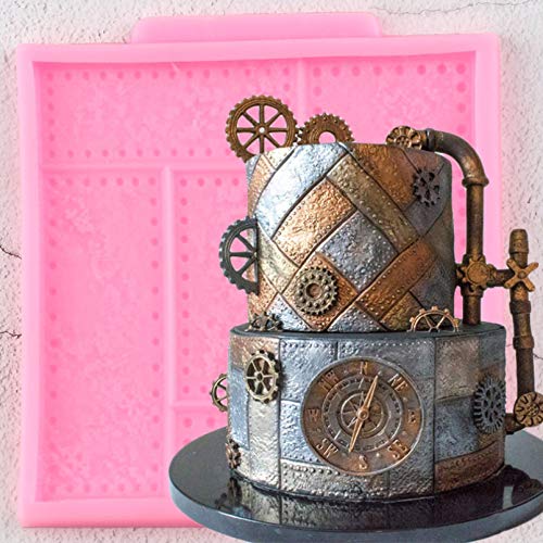 JLZK Border Silikonformen Steampunk Cupcake Topper Fondant Kuchen Dekorationswerkzeuge Candy Chocolatemoulds von JLZK
