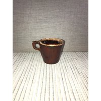 60Er Jahre Rumpfbraune Tropfen Kaffeebecher, Ofenfest, Made in Usa von JMAntiquesandUniques