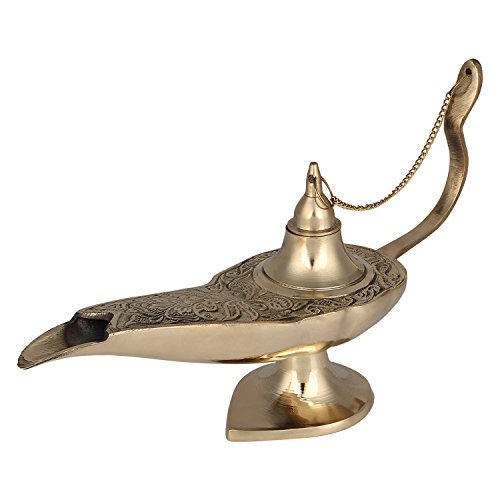 JMD Handcrafted Aladin-Lampe aus Messing, 30,5 cm, goldfarben von JMD Handcrafted