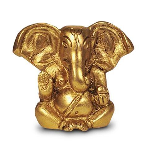 JMD Handcrafted Trilok Ganesh, Messing, Gold, 5,1 cm Modern von JMD Handcrafted