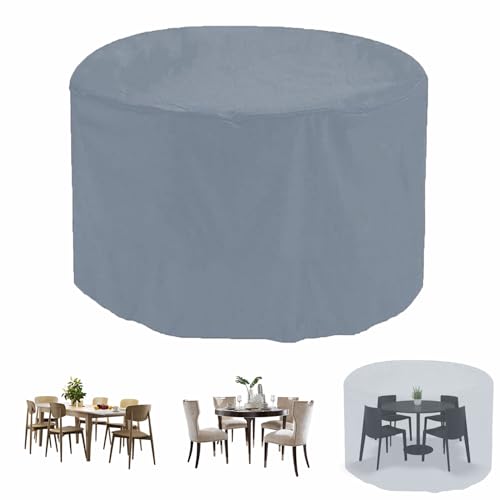 JMDNTQ Abdeckung für Gartenmöbel Runde 160x85cm, Wasserdicht Gartenmöbel Abdeckung, Abdeckung für Terrassenmöbel Schwerlast Oxford Gewebe, Schutzhülle Gartenmöbel Multi Größe von JMDNTQ