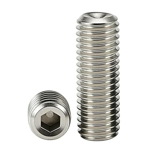 10–100 Stück DIN916 304 Edelstahl Güte 12.9 Kohlenstoffstahl Innensechskant-Stellschrauben Madenschrauben Bolzen M1,6 M2 M2,5 M3 M4 M5 M6 M8-M2 (50 Stück)-20 von JMGDJ