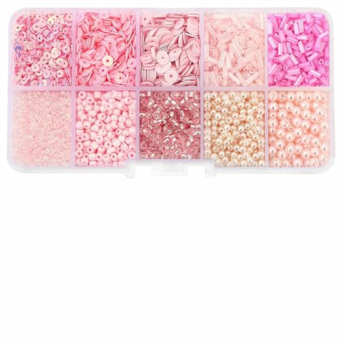 10 Gitter-Set Box Reisperlen Pailletten Imitation Perlenmaterial Packung 1 Box/Packung-style9-1set von JMGDJ
