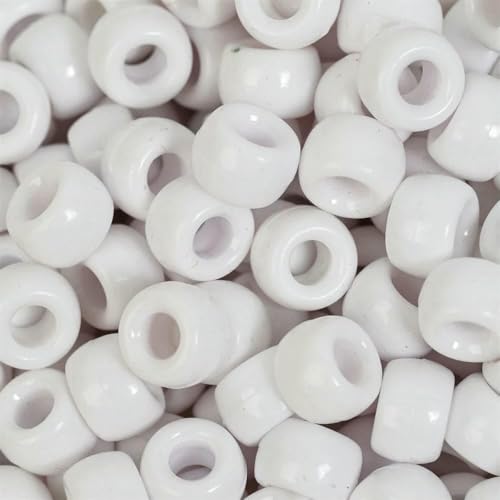 100–300 Stück 6 x 9 mm Dirty Braid Big Hole Acrylperlen Pony Lose Abstandsperlen für die Schmuckherstellung DIY handgefertigtes Armbandzubehör-23-100 Stück von JMGDJ