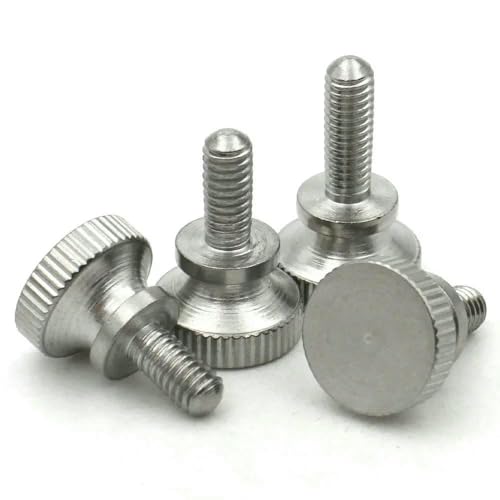/2/5 /10 Stück M2 M2.5 M3 M4 M5 M6 304 Edelstahl Handfester Rändelgriffknopf Rändelschraube Bolzenlänge = 3-35 mm-M2.5 x 3 mm-2 Stück von JMGDJ