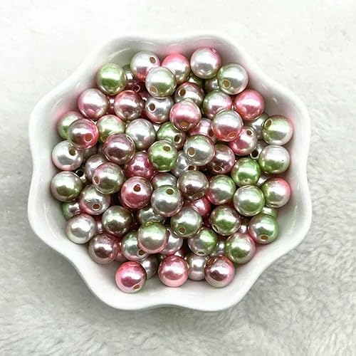 4,0 mm, 6 mm, 8 mm, 10 mm, runde Acrylperlen mit Farbverlauf, lose Abstandsperlen für die Schmuckherstellung, DIY-Armbandzubehör, handgefertigt, 05–10 mm (30 Stück) von JMGDJ