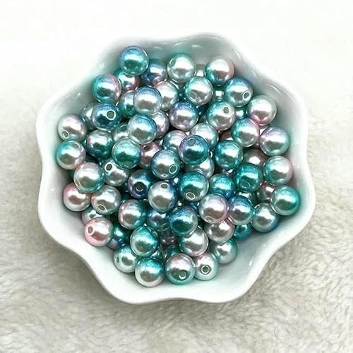4,0 mm, 6 mm, 8 mm, 10 mm, runde Acrylperlen mit Farbverlauf, lose Abstandsperlen für die Schmuckherstellung, DIY-Armbandzubehör, handgefertigt, 13–8 mm (50 Stück) von JMGDJ