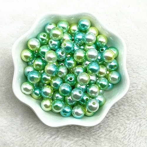 4,0 mm 6 mm 8 mm 10 mm runde Acrylperlen mit Farbverlauf, lose Abstandsperlen für die Schmuckherstellung, DIY-Armbandzubehör, handgefertigt, 04–10 mm (30 Stück) von JMGDJ