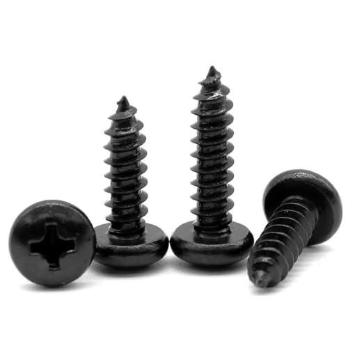 5/50 Stück M1 M1.2 M1.4 M1.7 M2 M2.3 M2.6 M3 M3.5 M4 M5 M6 Schwarze selbstschneidende Holzschraube aus Edelstahl 304 mit Kreuzschlitz und rundem Kopf - 50 Stück M2-4,0 mm 5/50 Stück M1 M1.2 M1.4 M1.7 M2 M2.3 M2.6 M3 M3.5 M4 M5 M6 Schwarze selbstschneidende Holzschraube aus Edelstahl 304 mit Kreuzschlitz und rundem Kopf - 50 Stück M2-4,0 mm von JMGDJ