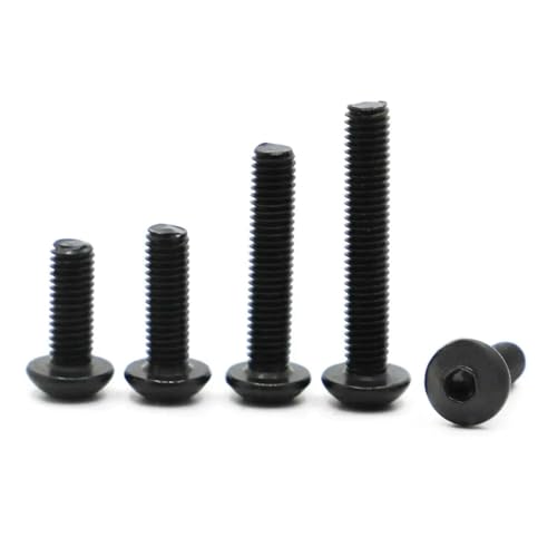 5–50 Stück ISO7380 304 Edelstahl M2 M2.5 M3 M4 M5 M6 M8 Schwarzer Stahl der Güteklasse 10.9, Innensechskantschrauben mit Linsenkopf, Inbusschraube, M4 20 Stü von JMGDJ