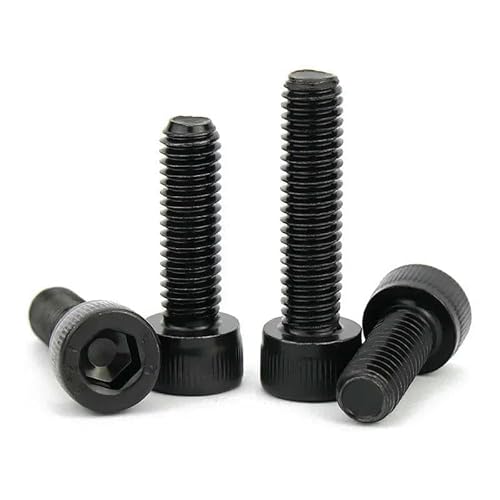 5–50 Stück M1,6 M2 M2,5 M3 M4 M5 M6 M8 *L DIN912 Edelstahl-Sechskantschrauben mit Innensechskant oder schwarze metrische Schrauben der Güteklasse 12.9-M5 (10 von JMGDJ