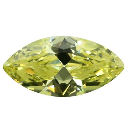 JMGDJ 5A Marquise-Form Zirkonia-Stein, mehrfarbig, brillant, lose CZ-Perlen aus synthetischem Edelstein für Schmuck, olivgrün, 10 x 20 mm, 50 Stück von JMGDJ