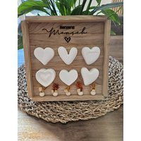 Herzensmensch Mit Rahmen Aus Holz Und Raysin Herzen, Freundschaft, Kollegin, Geburtstag, Geschenkidee, Freude, Geschenk, Muttertag, Hochzeit von JMHandmadeKunstJM