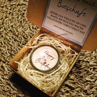 Teelicht Mit Botschaft''happy Birthday'' Geburtstag Überraschung Gastgeschenk Geschenk Botschaft Aufmerksamkeit Geschenkidee von JMHandmadeKunstJM
