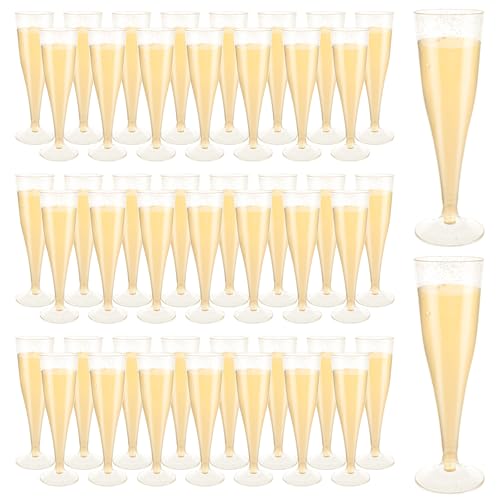 JMIATRY 100 Stück Sektgläser Plastik Wiederverwendbar 133ml/4.5OZ von JMIATRY