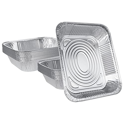 JMIATRY Große Einwegschalen aus Aluminiumfolie, 32,5 x 26,2 x 6,3 cm, 3500 ml, Catering-Tabletts, Lebensmittelbehälter zum Backen, Braten, Grillen und Kochen, 30 Stück von JMIATRY
