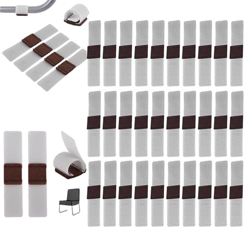 JMIATRY 40 Stück Möbel Filzgleiter mit Klettverschluss, 145x30mm Filzgleiter für Stühle, Bodenschoner für Stühle, Schlittensitze, Schaukelstuhl Rutschfestigkeit und Lärmreduzierung JMIATRY 40 Stück Möbel Filzgleiter mit Klettverschluss, 145x30mm Filzgleiter für Stühle, Bodenschoner für Stühle, Schlittensitze, Schaukelstuhl Rutschfestigkeit und Lärmreduzierung von JMIATRY