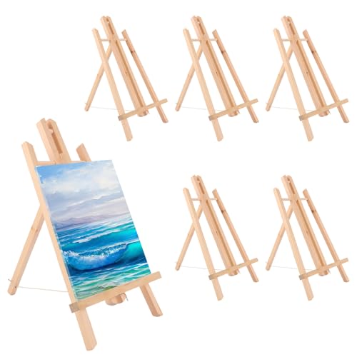 JMIATRY Leinwand Ständer, Staffelei Tisch, Mini Staffelei Holz Tischstaffelei Holz für Gemälde, Kinder Kunst & Handwerk (4Stk-39CM) von JMIATRY