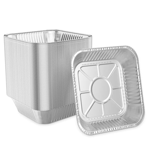 JMIATRY 60 Stück Einweg Auflaufform, 21x21x4.5CM Alu Grillschalen, Aluminium Tropfschalen für Kochen Rösten Grillen JMIATRY 60 Stück Einweg Auflaufform, 21x21x4.5CM Alu Grillschalen, Aluminium Tropfschalen für Kochen Rösten Grillen von JMIATRY