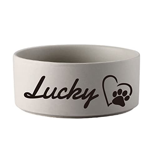 Personalisierte Keramik-Hundenapf Individueller Haustier Name Katze Keramiknapf Welpen Hund Futternapf Boden rutschfest Überlauf Futternapf Kätzchen Welpen Futter Haustier Fütterung Wassernapf(Grau) Personalisierte Keramik-Hundenapf Individueller Haustier Name Katze Keramiknapf Welpen Hund Futternapf Boden rutschfest Überlauf Futternapf Kätzchen Welpen Futter Haustier Fütterung Wassernapf(Grau) von JMIPET