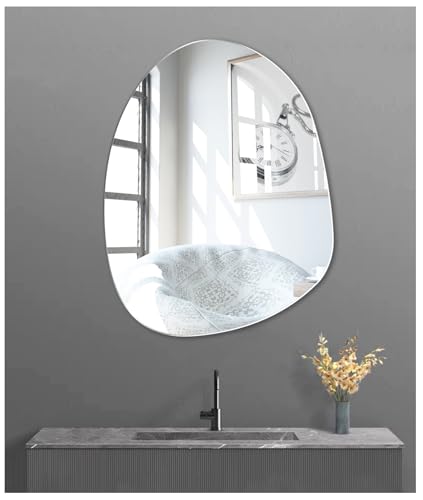 JMITHA Asymmetrisch Spiegel Wand Asymmetrischer Spiegel Glas HD Wandspiegel oder Türspiegel Asymetrischer Rahmenlos Spiegel zum Kleben Dekorative Spiegel Wand Tischspiegel JMITHA Asymmetrisch Spiegel Wand Asymmetrischer Spiegel Glas HD Wandspiegel oder Türspiegel Asymetrischer Rahmenlos Spiegel zum Kleben Dekorative Spiegel Wand Tischspiegel von JMITHA
