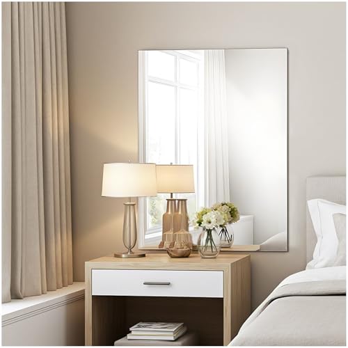 JMITHA Spiegel 40x50 ohne Rahmen Rechteckiger Wandspiegel Glas Badezimmerspiegel HD Dekorative Spiegel für Badezimmer Schlafzimmer Wohnzimmer von JMITHA