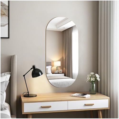 JMITHA Spiegel Oval Badspiegel 30 x 60 cm Oval Wandspiegel aus HD Glas Rundbogen Wandspiegel Eitelkeitsspiegel ohne Rahmen für Badezimmer Schlafzimmer Eingangsbereich Wohnzimmer JMITHA Spiegel Oval Badspiegel 30 x 60 cm Oval Wandspiegel aus HD Glas Rundbogen Wandspiegel Eitelkeitsspiegel ohne Rahmen für Badezimmer Schlafzimmer Eingangsbereich Wohnzimmer von JMITHA