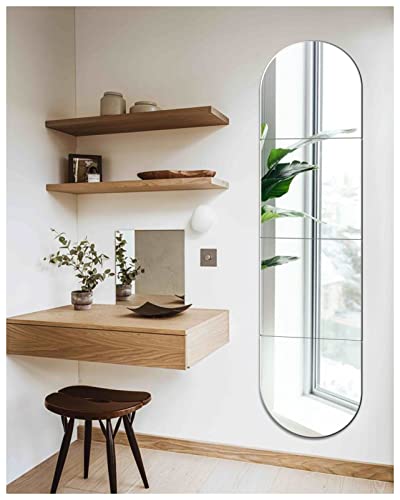JMITHA Selbstklebende Spiegelfliesen HD Glasspiegel Wandspiegel Fliesenspiegel Wandaufkleber Deko zum Aufkleben auf Schrank Tür Wohnzimmer Wand von JMITHA