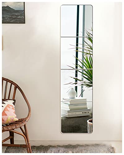 JMITHA Spiegelfliesen Selbstklebend HD Spiegel Glasspiegel Spiegelfliesen Wandspiegel Selbstklebende Fliesenspiegel Spiegel Wandaufkleber Deko Spiegel zum Aufkleben auf Schrank Tür Wohnzimmer Wand von JMITHA