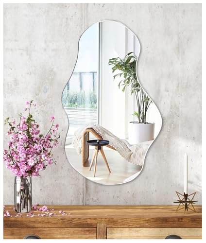 JMITHA Wandspiegel Asymmetrisch Spiegel Asymmetrisch Wandspiegel Selbstklebend Asymmetrischer Spiegel Badezimmerspiegel HD Glas Tischspiegel JMITHA Wandspiegel Asymmetrisch Spiegel Asymmetrisch Wandspiegel Selbstklebend Asymmetrischer Spiegel Badezimmerspiegel HD Glas Tischspiegel von JMITHA