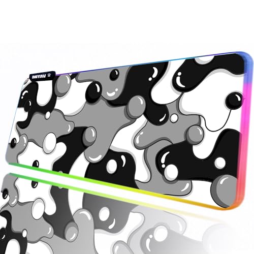 JMIYAV RGB Gaming Mauspad Led Erweiterte Groß Schwarz Schreibtischunterlage Rutschfester Gummi XL XXL Black Gaming Mousepad Großes Mouse Pad Mouse Mat für Gamer 800x300 mm blackart JMIYAV RGB Gaming Mauspad Led Erweiterte Groß Schwarz Schreibtischunterlage Rutschfester Gummi XL XXL Black Gaming Mousepad Großes Mouse Pad Mouse Mat für Gamer 800x300 mm blackart von JMIYAV