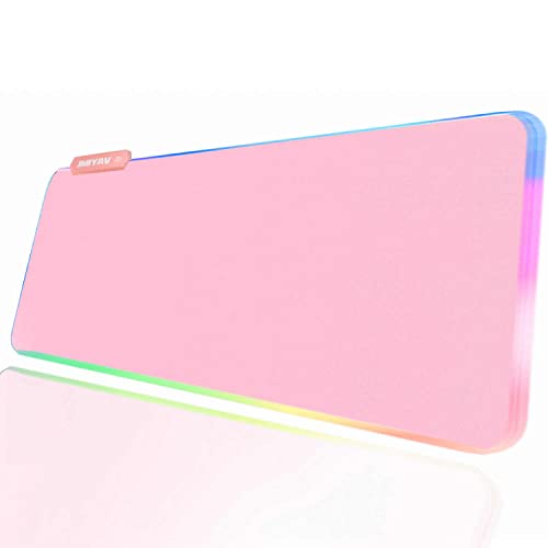 JMIYAV Rosa RGB Gaming Mauspad Led Erweiterte Groß Schreibtischunterlage Rutschfester Gummi XL XXL Pink Gaming Mousepad Großes Mouse Pad Mouse Mat für Gamer 800x300 mm P1-1 JMIYAV Rosa RGB Gaming Mauspad Led Erweiterte Groß Schreibtischunterlage Rutschfester Gummi XL XXL Pink Gaming Mousepad Großes Mouse Pad Mouse Mat für Gamer 800x300 mm P1-1 von JMIYAV