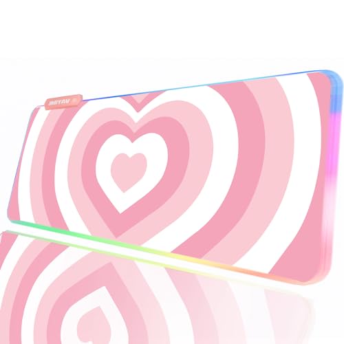JMIYAV Rosa RGB Gaming Mauspad Led Erweiterte Groß Schwarz Schreibtischunterlage Rutschfester Gummi XL XXL Black Gaming Mousepad Großes Mouse Pad Mouse Mat für Gamer 800x300 mm love JMIYAV Rosa RGB Gaming Mauspad Led Erweiterte Groß Schwarz Schreibtischunterlage Rutschfester Gummi XL XXL Black Gaming Mousepad Großes Mouse Pad Mouse Mat für Gamer 800x300 mm love von JMIYAV