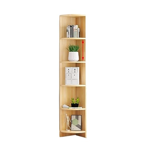 JMJSZMEX Bücherregal aus massivem Holz, integrierte Wandeinheit aus Originalkiefernholz, 24 cm Eckvitrine, freistehendes Bücherregal von JMJSZMEX
